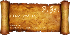 Pimpi Zsófia névjegykártya